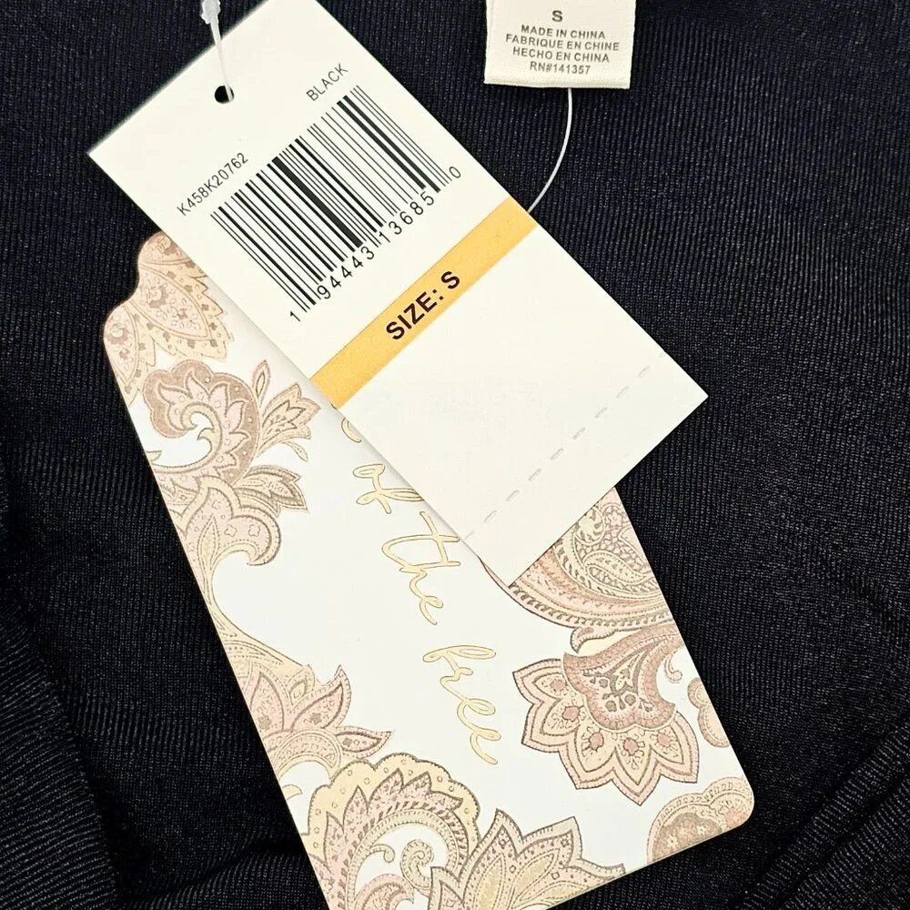 Band Of The Free Black Cowl Neck Long Sleeve Body Suit Women's Size Small NWT - Picture 9 of 14